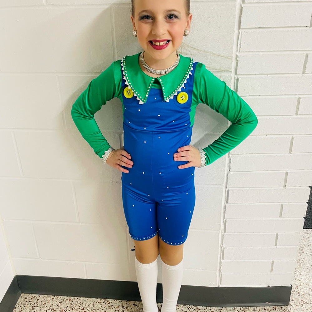 Green and Blue Kids Costume